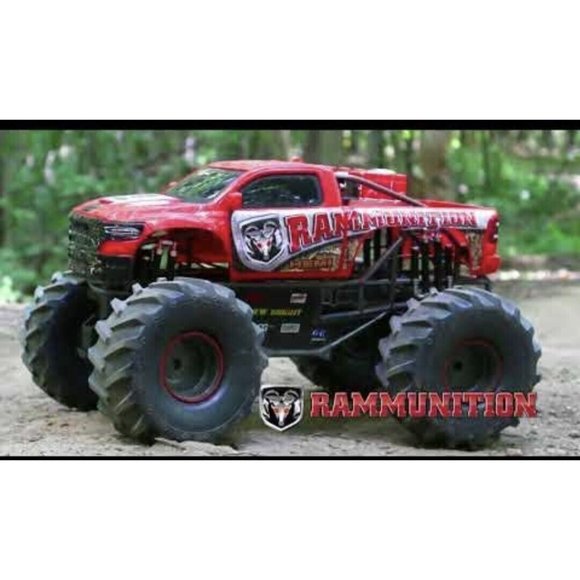 Dodge Ram RC Monster Truck 9.6V Rechargeable Battery, Rammunition Red - Picture 5 of 6